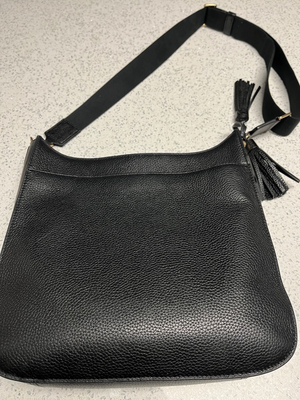 Tory Burch Black Pebbled Leather Crossbody or shoulder strap handbag - Picture 8 of 10
